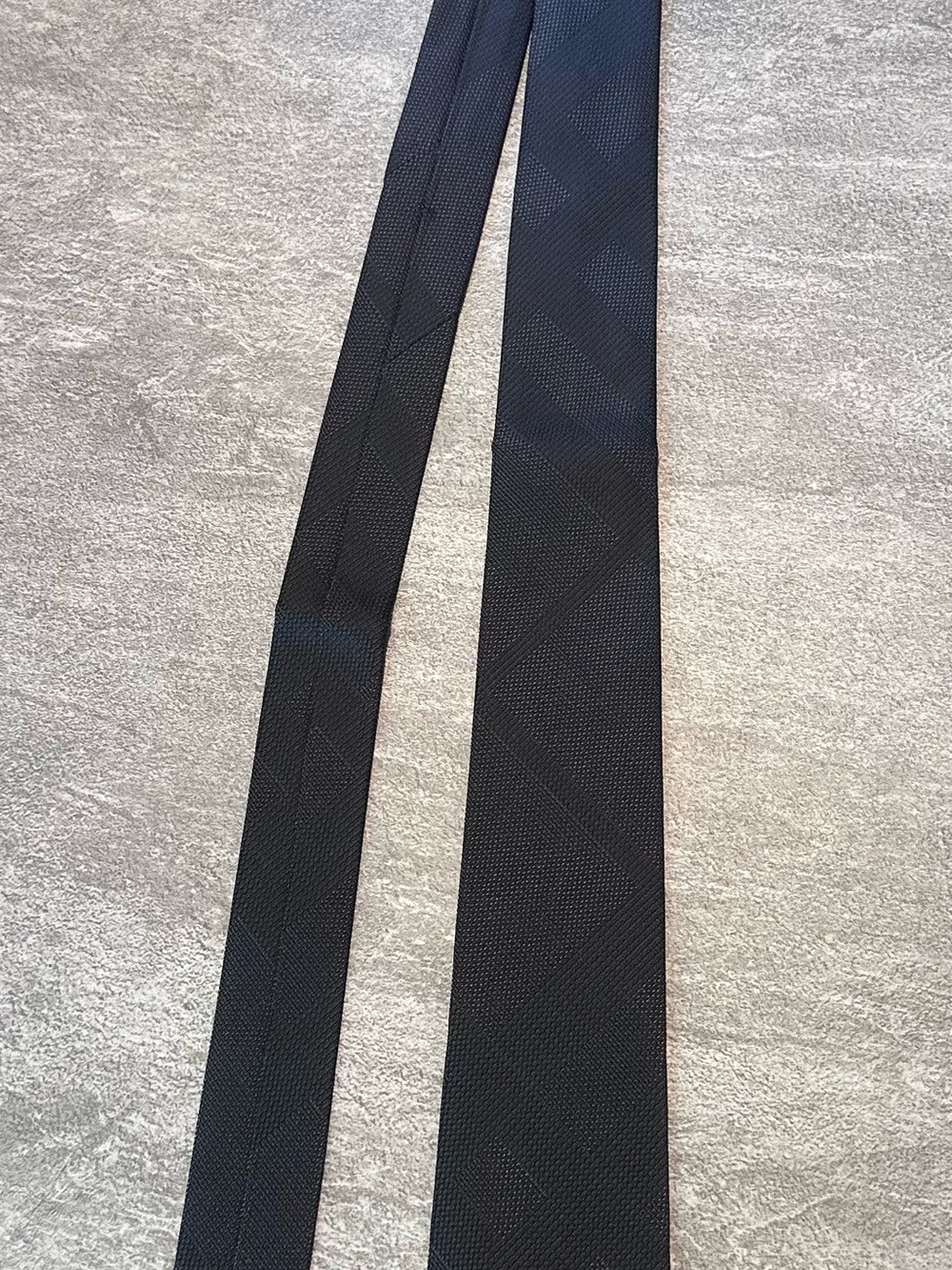 Burberry Charcoal Check Men's Textured Tie